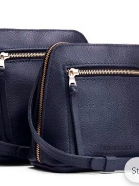 Portland Leather Night Owl Petite Luna Crossbody Bag with Front Zip Pocket